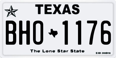TX license plate BHO1176
