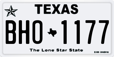 TX license plate BHO1177