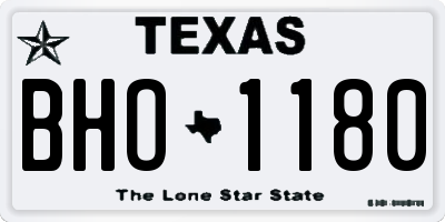 TX license plate BHO1180