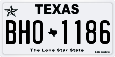 TX license plate BHO1186