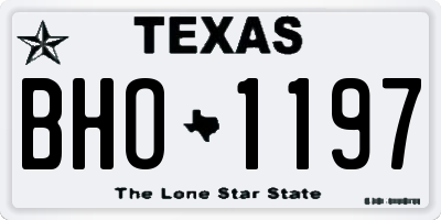 TX license plate BHO1197