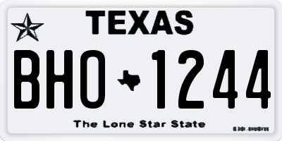 TX license plate BHO1244