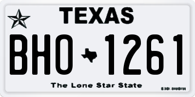 TX license plate BHO1261
