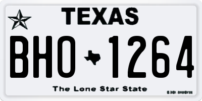 TX license plate BHO1264