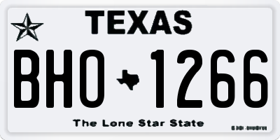 TX license plate BHO1266