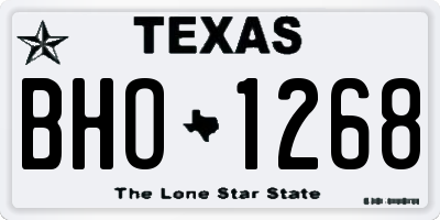TX license plate BHO1268
