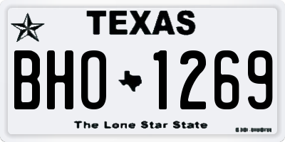 TX license plate BHO1269