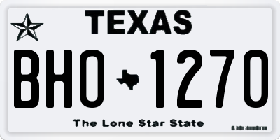 TX license plate BHO1270
