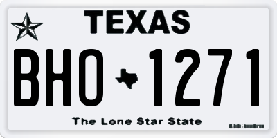 TX license plate BHO1271