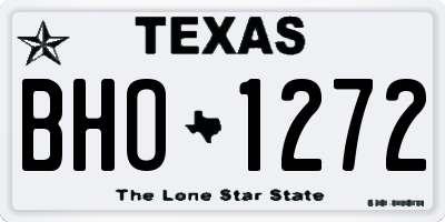 TX license plate BHO1272