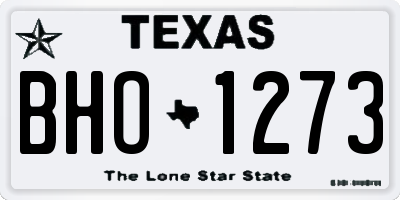 TX license plate BHO1273