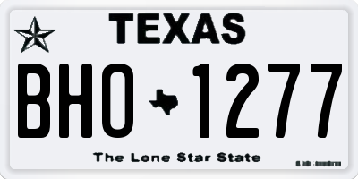 TX license plate BHO1277