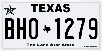 TX license plate BHO1279