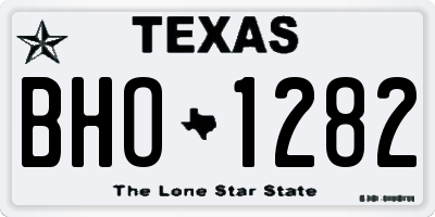 TX license plate BHO1282