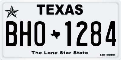TX license plate BHO1284