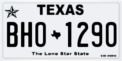 TX license plate BHO1290