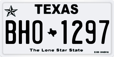 TX license plate BHO1297