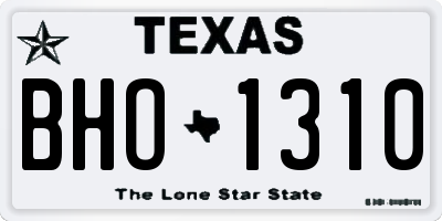 TX license plate BHO1310