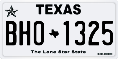 TX license plate BHO1325