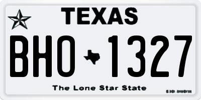 TX license plate BHO1327
