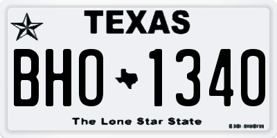TX license plate BHO1340