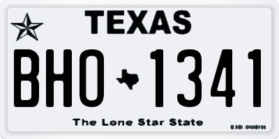 TX license plate BHO1341