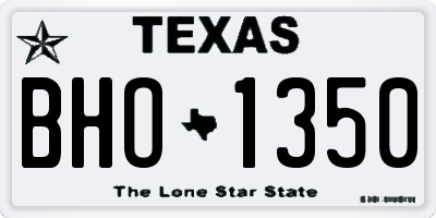 TX license plate BHO1350