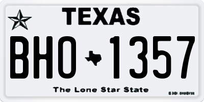 TX license plate BHO1357