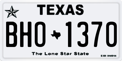 TX license plate BHO1370