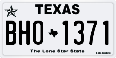 TX license plate BHO1371