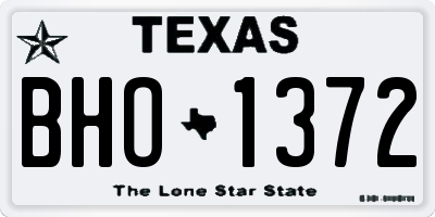 TX license plate BHO1372