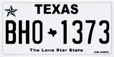 TX license plate BHO1373