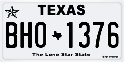 TX license plate BHO1376