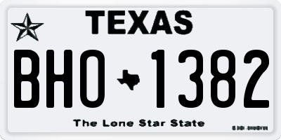 TX license plate BHO1382