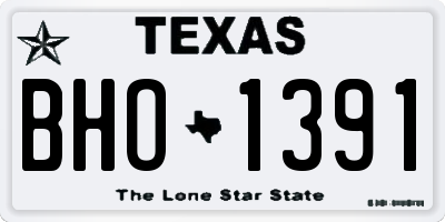 TX license plate BHO1391
