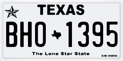 TX license plate BHO1395