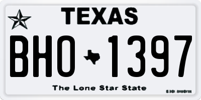 TX license plate BHO1397