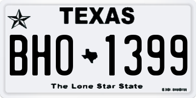 TX license plate BHO1399