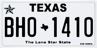 TX license plate BHO1410