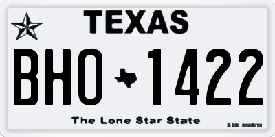 TX license plate BHO1422