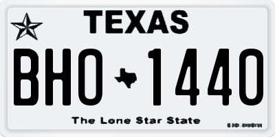 TX license plate BHO1440
