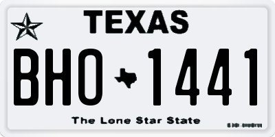 TX license plate BHO1441