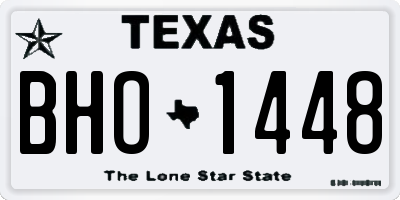 TX license plate BHO1448