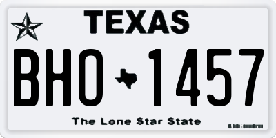 TX license plate BHO1457