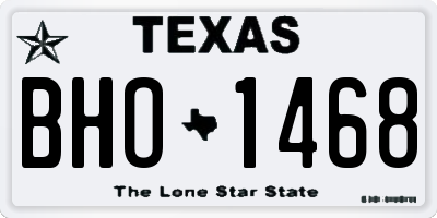 TX license plate BHO1468
