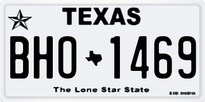TX license plate BHO1469