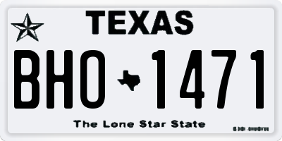 TX license plate BHO1471