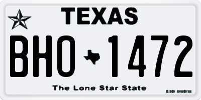 TX license plate BHO1472