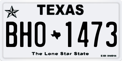TX license plate BHO1473