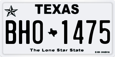 TX license plate BHO1475